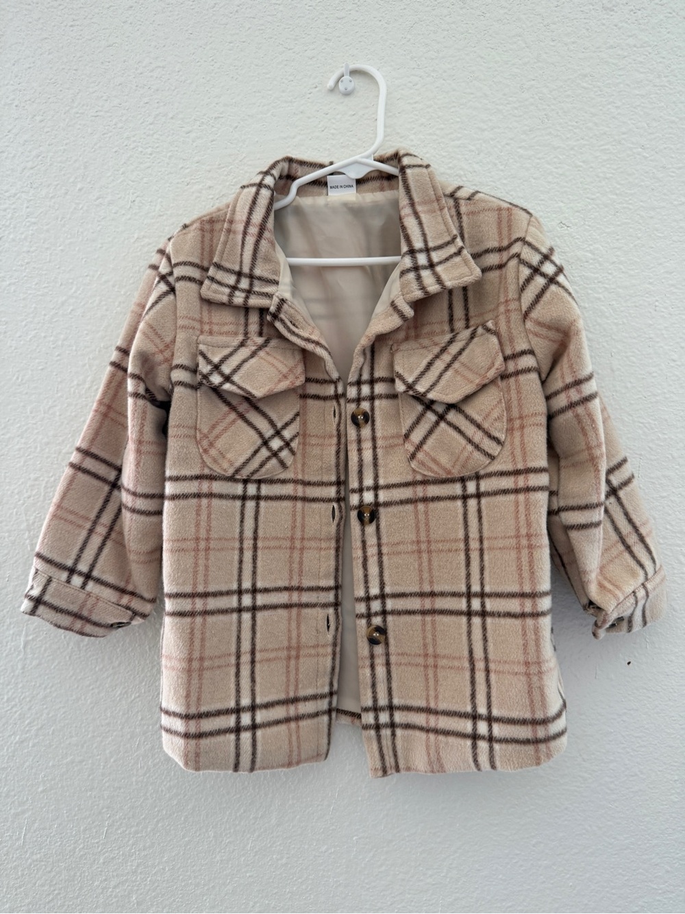 Toddler girl flannel jacket